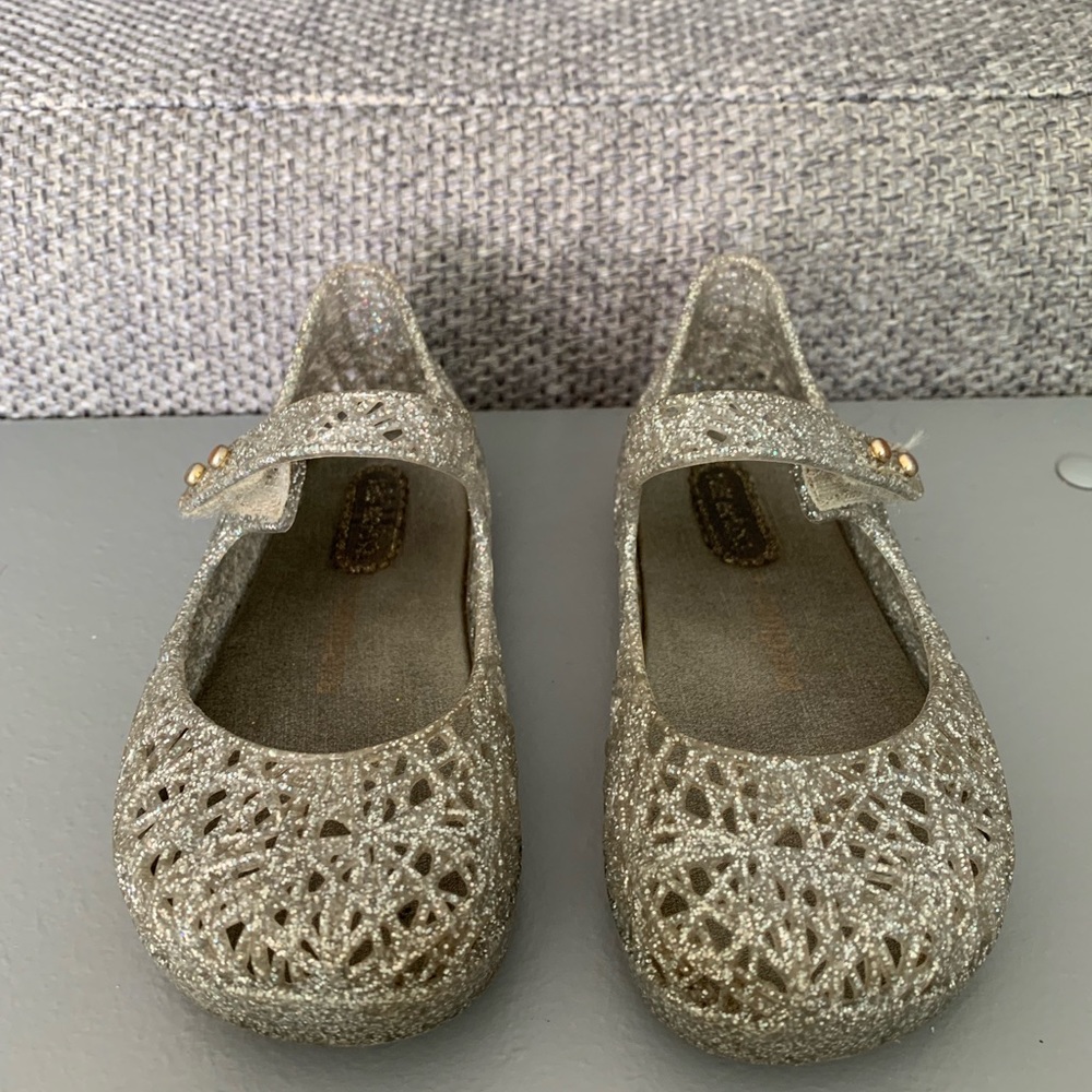 Mini Melissa Silver Shoes